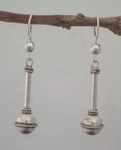 Thai Tribal filigrane Kugel Ohrringe handgefertigt massiv Sterlingsilber Vintage 90er Jahre - Bild 1 von 2