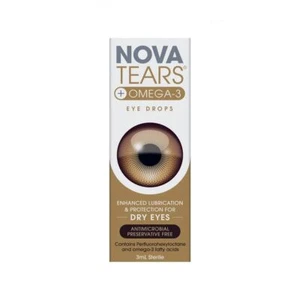 NOVATEARS OMEGA3 EYE DROPS 3ML OMEGA 3 DROP NOVA TEARS - Picture 1 of 1