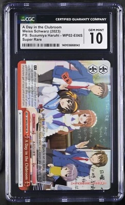 Weiss Schwarz A Day in the Clubroom SY/WP02-E06S SR Suzumiya Hahuri CGC 10 - Image 1 of 2