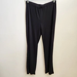 Don Caster Collection Pants Women's 12 Black Knit Pull On Minimalist Lagenlook - Picture 1 of 14