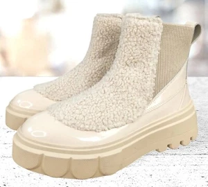 Sorel Caribou X Boot Chelsea Cozy Boots Leder Kunstfell Lammfell Obermaterial Größe 7 - Bild 1 von 15