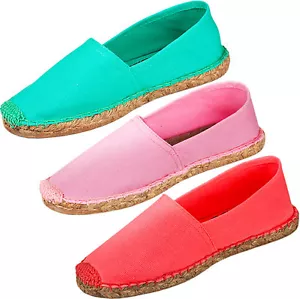 Nuevas Damas Alpargatas Mujer Sandalias Lona Planas Verano Zapatos de Algodón - Imagen 1 de 11