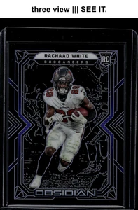 [🟣072/100] 🅁🄲 RACHAAD WHITE 2022 Obsidian RC Rookie Electric Etch #163 Purple - Picture 1 of 6