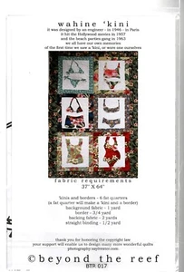 Beyond the reef quilt Pattern Wahine 'kini 37" x 64" (EB) - Picture 1 of 1