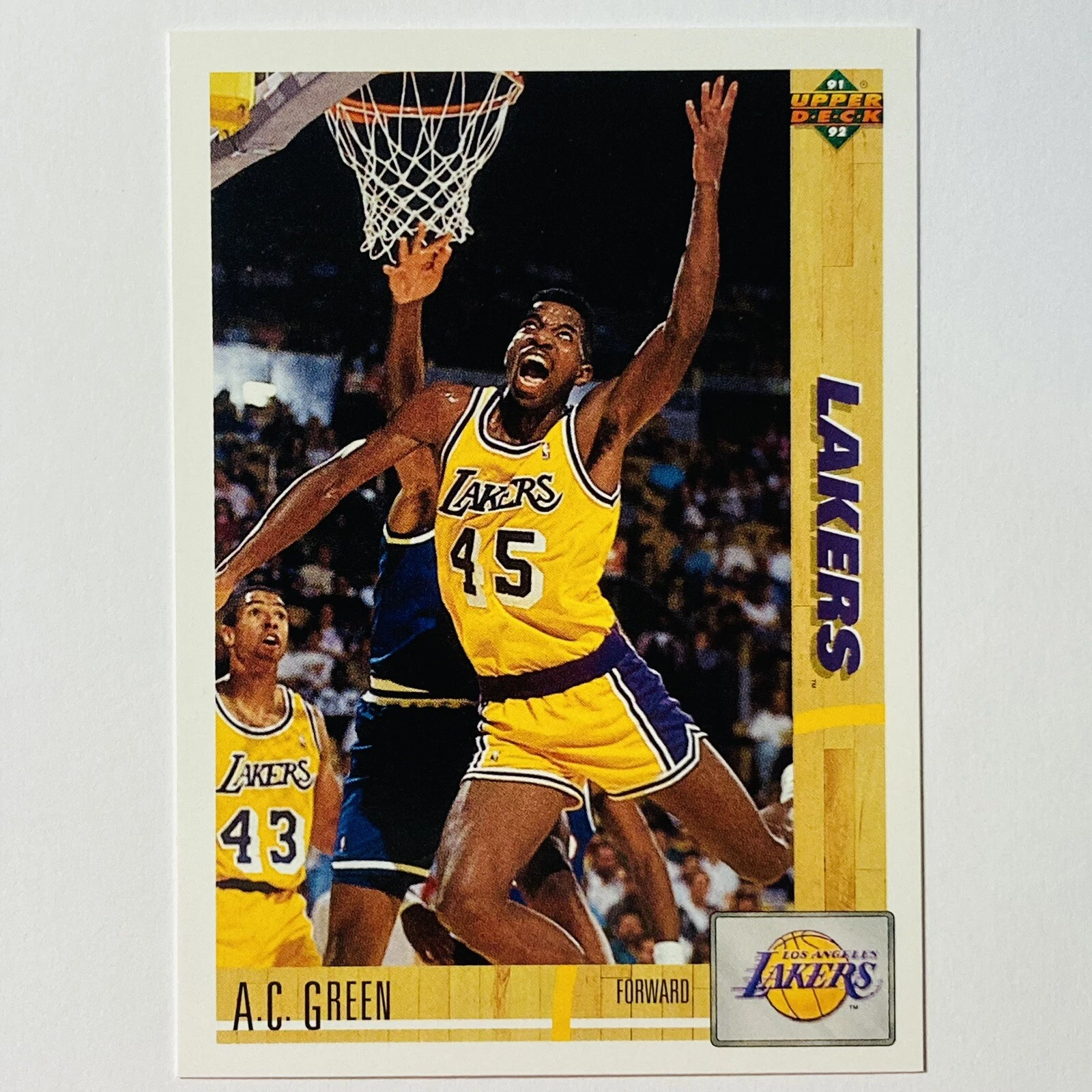 AC Green 177 Upper Deck 1991 - 1992 Basketball Card Tc2