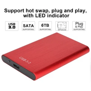 2.5" Laptop USB3.0 External Hard Drive Hard Disk HDD Enclosure 6Gbps 2TB SATA - Picture 1 of 24