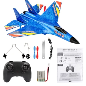 SU27 RC Plane 2.4G 2CH Remote Control Flying Glider with LED Lights EPP Foam Air - Picture 1 of 9