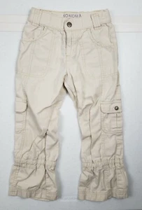 Sonoma Cargo Pants Beige Girls Size 5 - Picture 1 of 9