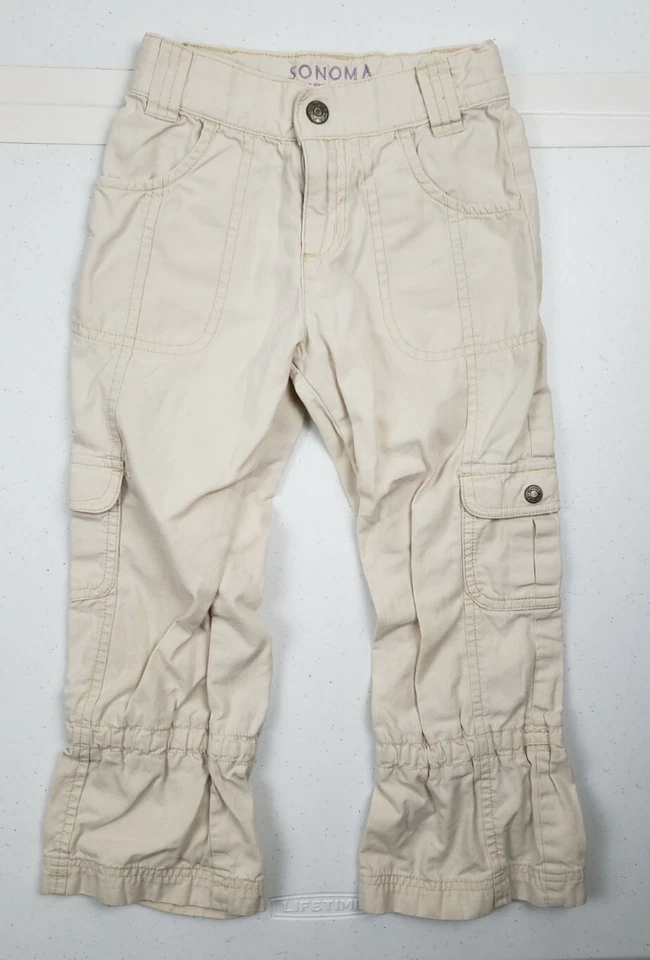 Sonoma Cargo Pants Beige Girls Size 5 - Image 1 of 4