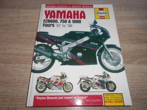 Yamaha FZR600, 750 & 1000 Fours. 1987 to 1996. Haynes Service & Repair Manual. - Bild 1 von 2