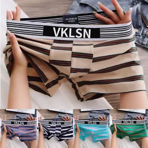 Men Panties Boxer Shorts Underwear Sport Trunks Under Pants Striped Breathable## - Picture 1 of 23