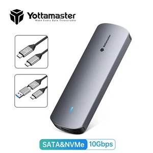 Yottamaster M.2 NGFF NVMe SATA SSD Hard Drive Enclosure Case USB3.2 Gen2 10 Gbps - Picture 1 of 15