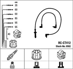 NGK Zündleitungssatz schwarz Für CITROEN Xm PEUGEOT 505 605 86-00 5967.H2 - Bild 1 von 2
