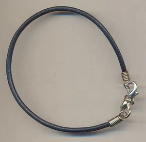 Bracciale snake unisex in cuoio con doppio moschettone - Imagen 1 de 1