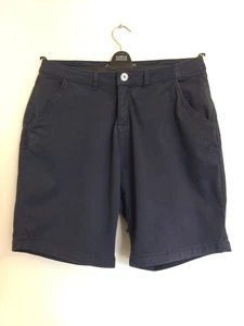 Quba & Co. Navy Blue Cotton Blend Chino Shorts Flat Front - Size 14 - Great! - Picture 1 of 5