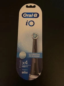 4 Oral-B iO Ultimate Clean Brush Head Authentic Genuine Replacement Black NIB - Picture 1 of 2
