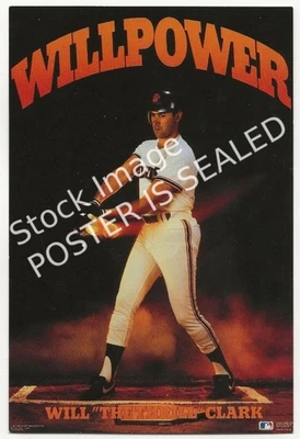 Póster de colección NOS 36x24 Costaco Bros 1989 SF Giants Will The Thrill Clark Willpower Foto 1 de 4