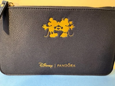 Cartera Muñequera DISNEY PANDORA Gris con Gráficos Mickey Minnie Oro Repujado Foto 1 de 4