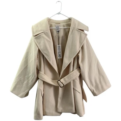 Gabardina River Island con cinturón en crema para mujer talla US 14/UK 18/EU 44 NUEVA CON ETIQUETAS Foto 1 de 4