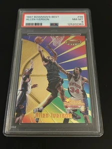 1997-98 Bowman's Best Basketball #98 Allen Iverson PSA 8 - Imagen 1 de 2