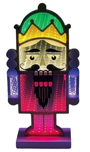Christmas Decorations 10" Nutcracker Infinity Mirror Tunnel Light NEW Free Ship - Picture 1 of 4