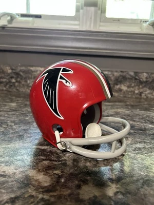 1966-1969 Atlanta Falcons Throwback mini capacete NFL Riddell 2 barras máscara facial - Imagem 1 de 4