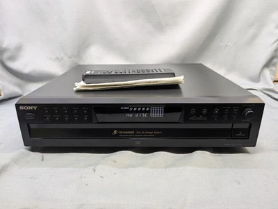 Sony CDP-CE275 5-Disc Carousel CD Changer  w/ Remote & Manual New Belts VeryGood - Image 1 of 4