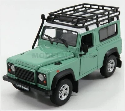 WELLY WE22498SPGNW Land Rover - Land Defender 90 1984 - Vert Clair Blanc - 1/24 - Photo 1/2