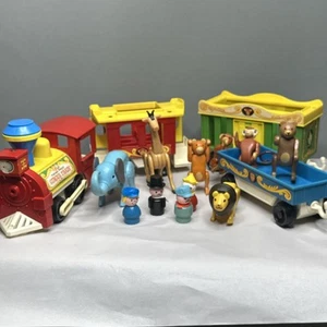 VTG 1974–76 Fisher Price #991 Little People Circus Train Set 15 Pcs - Picture 1 of 24