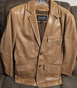 Wilsons Pelle Studio Womens 100% Leather Jacket Lined Brown Size Small  - Picture 1 of 21