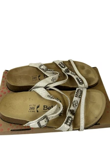 Betula Birkenstocks Size 10 white Jeweled Snake Print Shoes - Picture 1 of 7