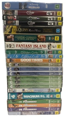 DVD TV Show Collection Bundle x22 Titles In Desc Pursuaders Magnum PI Cosby - image 1 of 4