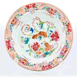 Antique Chinese Porcelain Famille Rose Gilt Squires Grapes Qianlong 18th C. - Picture 1 of 14