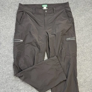 LL Bean Pants Men 38x32 Black Cresta Water Resistant Stretch Hiking Travel Cargo - Picture 1 of 13