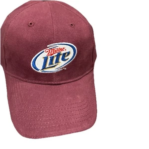 Gorra de béisbol Miller Lite Snapback granate todavía tiene forma de heno - Imagen 1 de 4