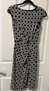 Lauren By Ralph Lauren Women’s Size 4 Geometric Gathered Twist Stretch Dress - Picture 1 of 16