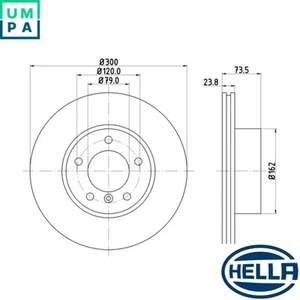 2x BRAKE DISC 8DD 355 128-421 FOR BMW Z4/Roadster/E89 N47D20A/C/D/B N46B20 2.0L - Picture 1 of 6