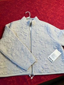 Womens Lululemon Multi Texture Sweater Jacket Sz 12 Light gray NEW w Tags - Picture 1 of 6