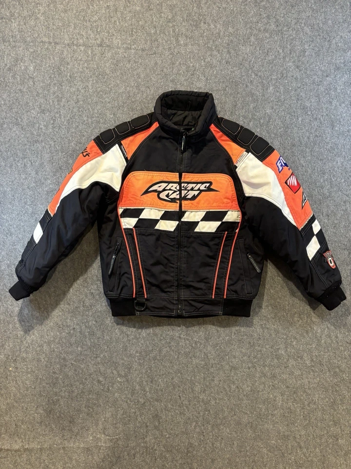 Youth Artic Cat Snowmobile Jacket Coat Orange Youth C10 - Imagem 1 de 4
