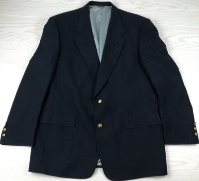 Jack Nicklaus Tournament Series Golf Blazer Mens 44R Wool Gold Buttons Navy Blue - Image 1 of 4