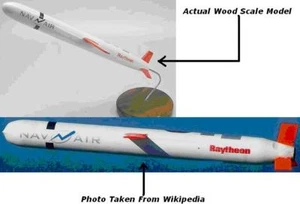 Tomahawk TLAM Cruise Missile Desktop Kiln Dried Wood Model Regular New - Picture 1 of 1