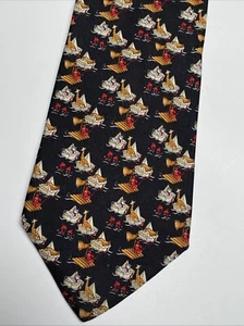 Salvatore Ferragamo Animal Prints Elephant Silk Nick Tie Black 100% Silk - LOOK - Picture 1 of 11