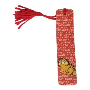 Vtg 1978 "Fat Kitty Garfield" red GARFIELD Cat Antioch BOOKMARK 80s! - Foto 1 di 3
