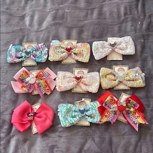 Klass Multi-Colored Hair Bows Collection of 9 - Picture 1 of 12