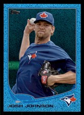2013 Topps Josh Johnson Silver Slate Blue Sparkle   Toronto Blue Jays