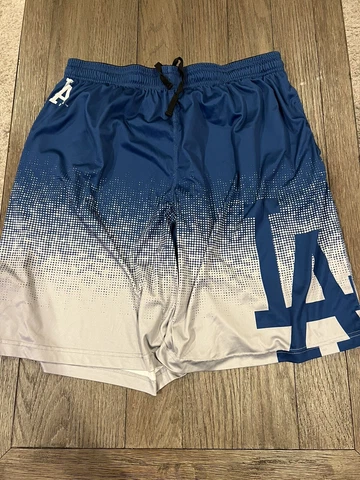 Mens Los Angeles Dodgers Baseball Team Shorts Blue 2XL Cover