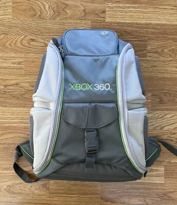 XBOX 360 Backpack Protective Carrying Case For Console Gray Green - Image 1 of 4