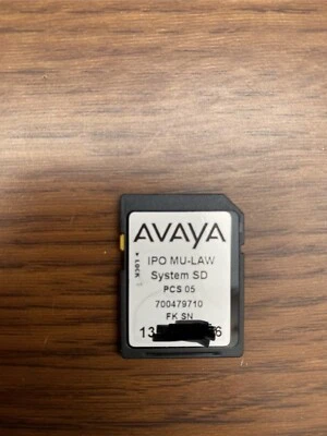 AVAYA IPO MU-LAW PCS11 SYSTEM SD Card Avaya IP 500 V2 700479710 - Image 1 of 2