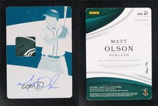 2018 Immaculate Material Signatures Printing Plate Cyan 1/1 Matt Olson Auto