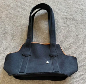 Hermes Patapon Negro/Naranja Porta Perros Perros Porta Mascotas Mascotas Bolsa de Transporte D3 - Imagen 1 de 9